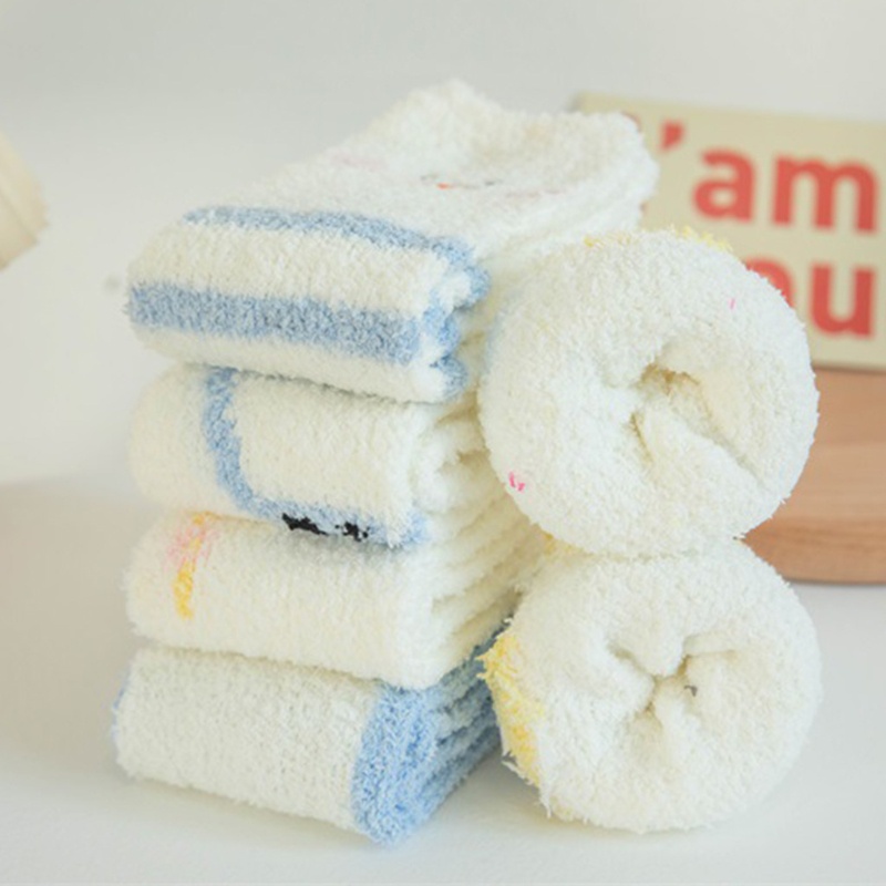 Xiangbao Tất Nhung San Hô Thêu Hình Chim Cánh Cụt Vịt Vịt Vịt Nhồi Bông Mùa Đông