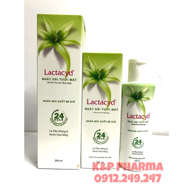 ✅ Dung dịch vệ sinh Lactacyd Trầu không Ngày dài tươi mát I Chai 150ml và 250ml - Ngăn mùi 24 giờ