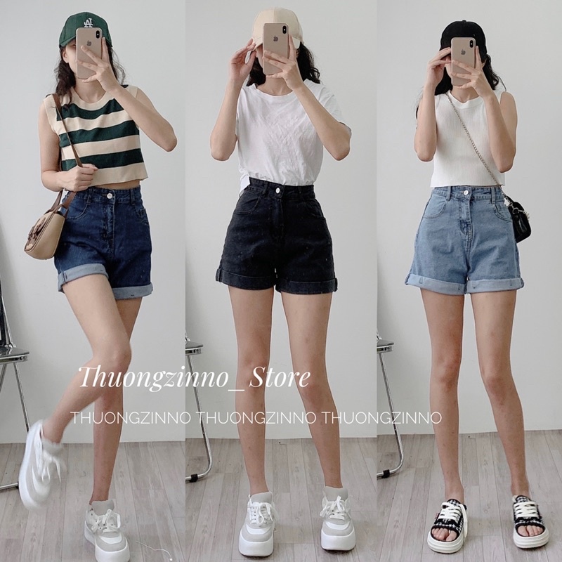 [Ảnh thật/Video]Quần sooc nữ sẵn gấu hàng đẹp chất lượng Quần đùi basic Hàn Quốc