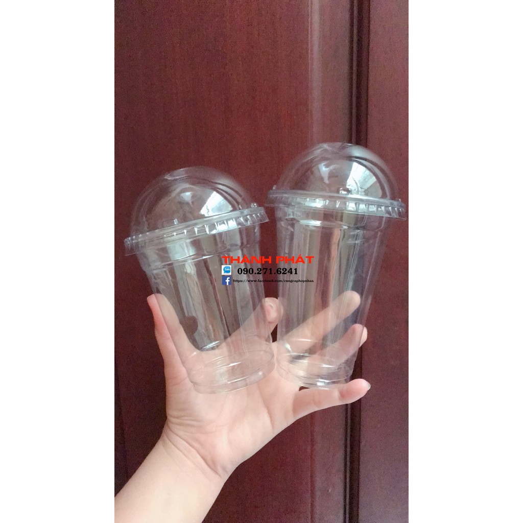 100 Ly nhựa PET 500ml - bao gồm nắp cầu cao cấp