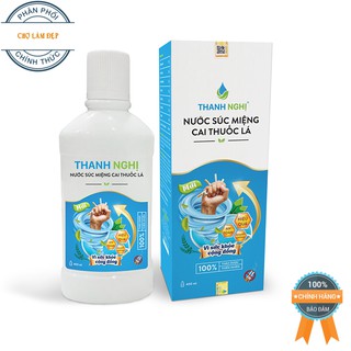 Nước Súc Miệng Cai Thuốc Lá, Thuốc Lào Thanh Nghị - Hỗ trợ cai thuốc lá hiệu quả (Mẫu mới) 01 chai x 400ml