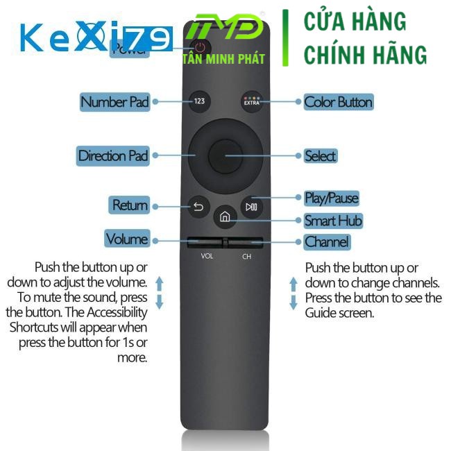 Remote TV Samsung Smart 4K (Hàng tiều chuẩn) Tân Minh Phát.