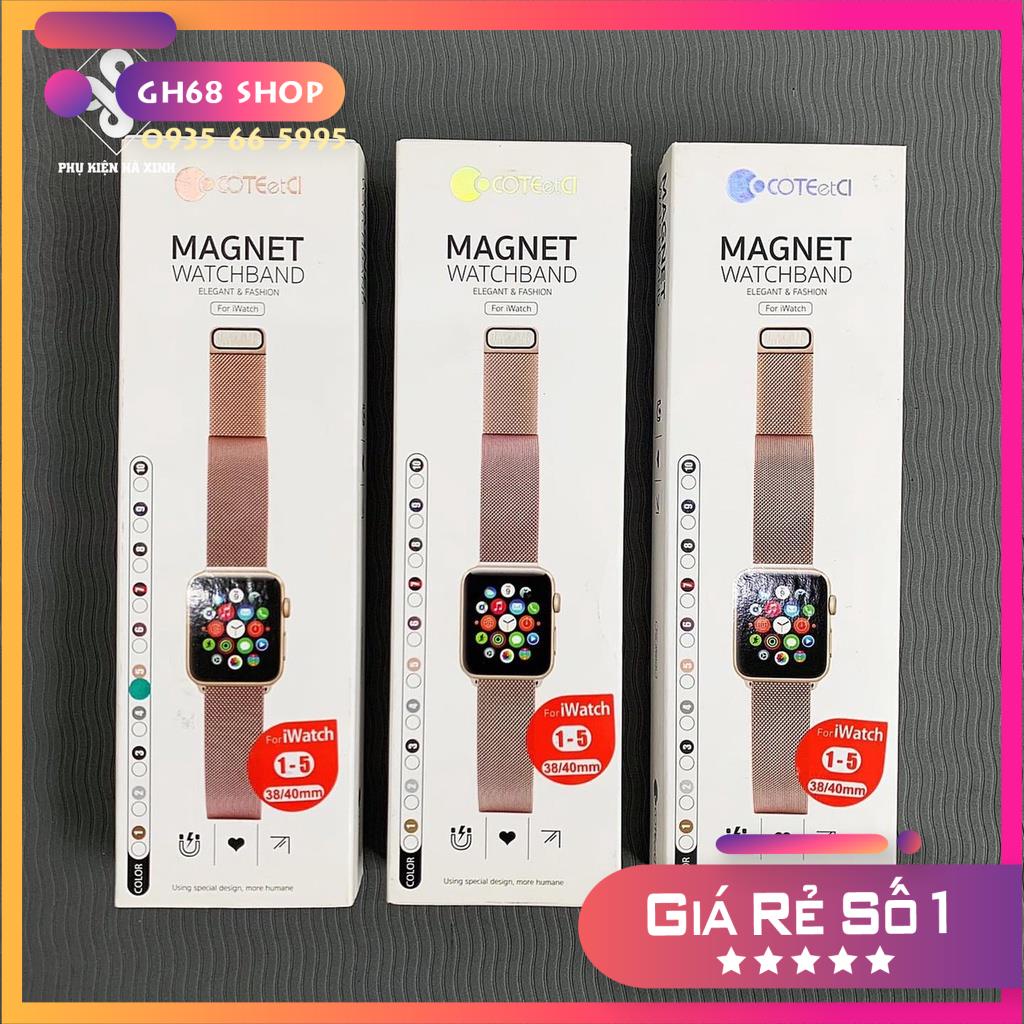 Dây Thép Milan Apple Watch chính hãng Coteetci thép không rỉ size 38 40 42 44 mm series 1 2 3 4 5 6 SE đồng hồ