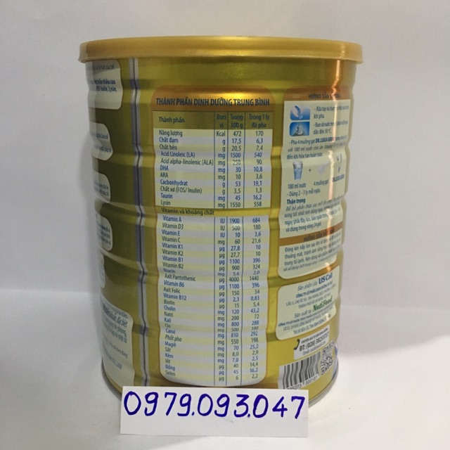 Sữa bột Dr. Luxia Grow - lon 900g ( phát triển chiều cao ) HSD: 06/2023