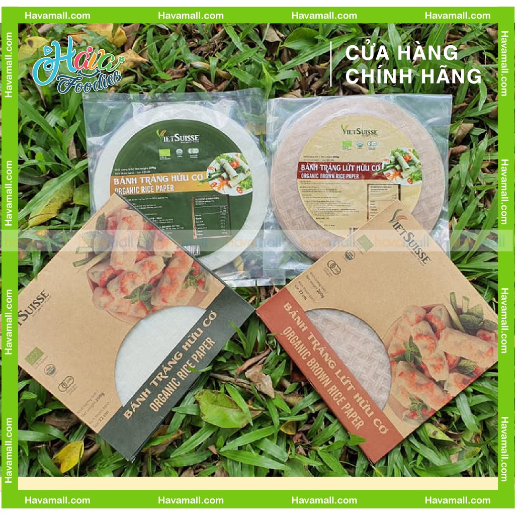 [HÀNG CHÍNH HÃNG] Bánh Tráng Hữu Cơ Vietsuisse 200gr - Organic Rice Paper