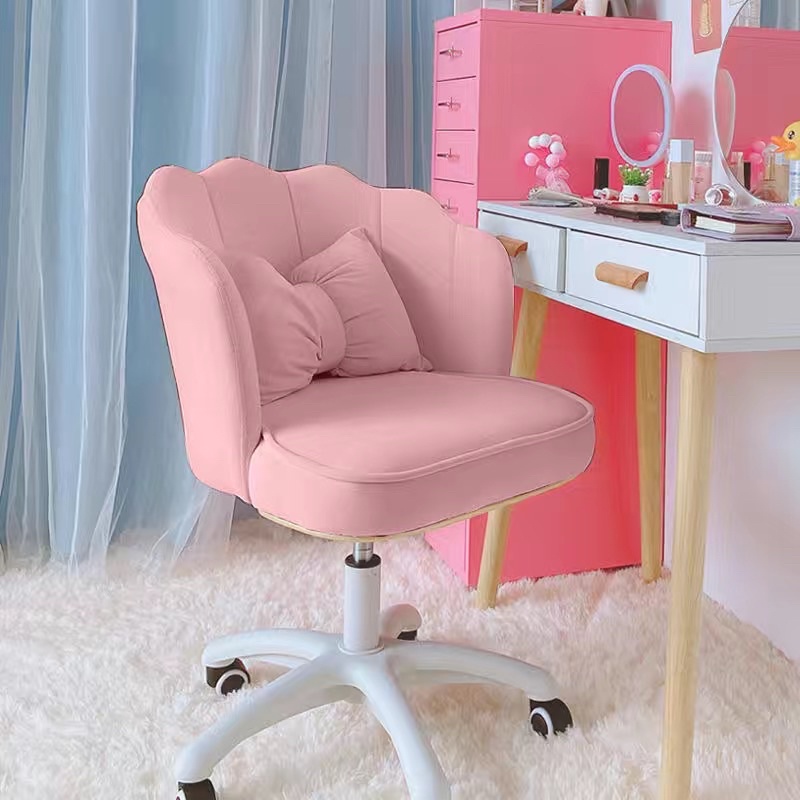 Ghế xoay, Ghế ngồi trang điểm, thư giãn, tặng kèm gối nơ Đệm cao su
