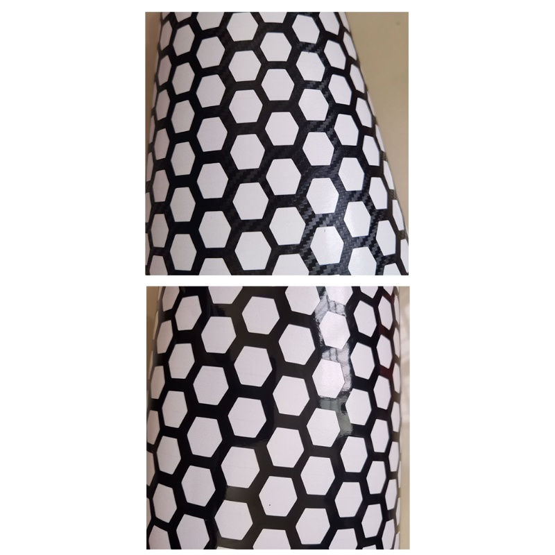 Miếng dán kiểu tổ ong dùng cho trang trí đèn đuôi xe hơi 48x30cm DIY tiện dụng