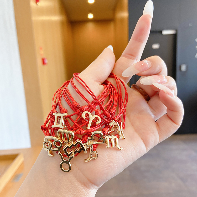 [Mã FAMAYFA giảm 10K đơn 50K] Vòng Tay Có Mặt Hình Cung Hoàng Đạo Màu Đỏ Dành Cho Cặp Đôi | BigBuy360 - bigbuy360.vn