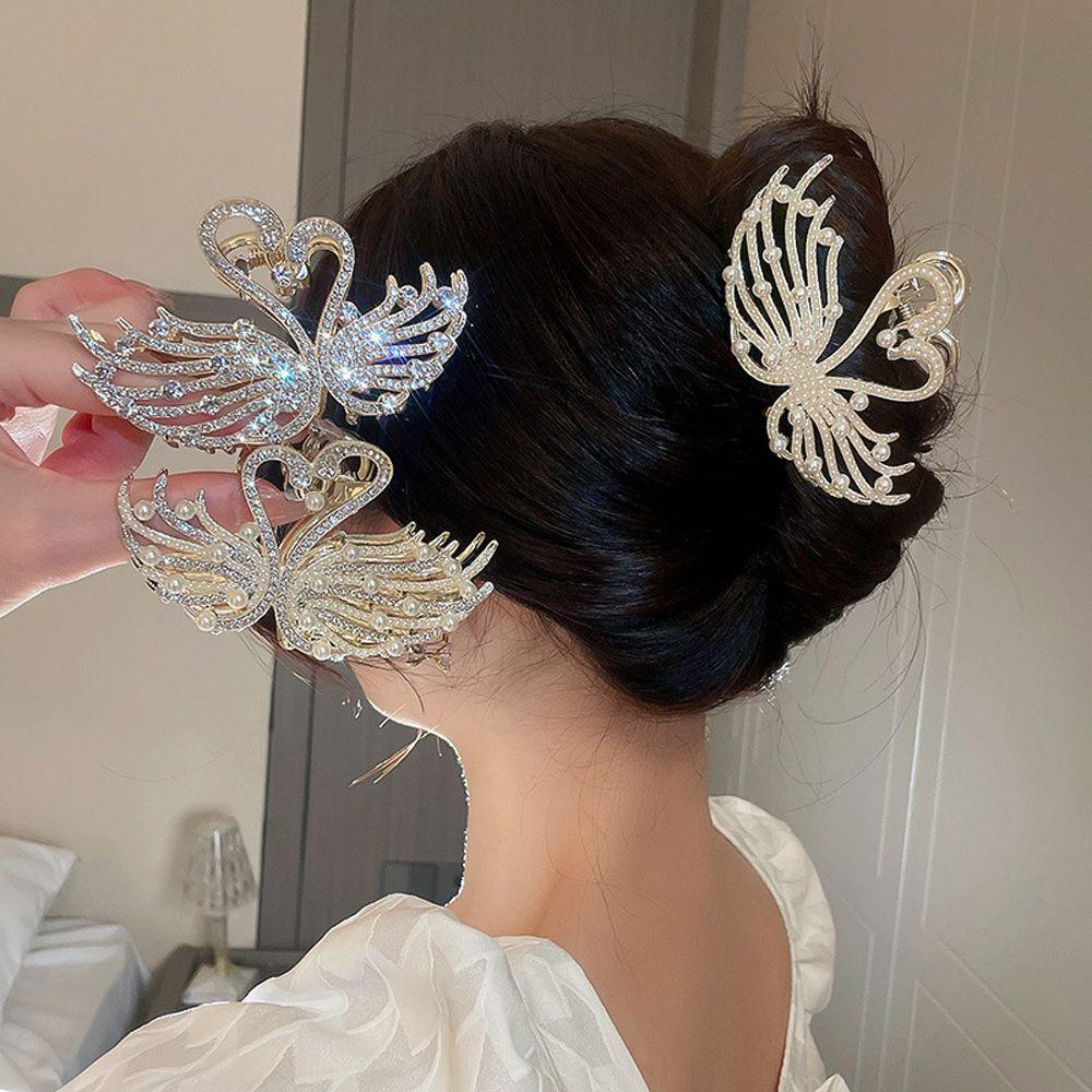 Kẹp Tóc Càng Cua Hình Thiên Nga Phong Cách Vintage Thanh Lịch Cho NữKẹp Tóc Hình Cá Mập Dễ Thương