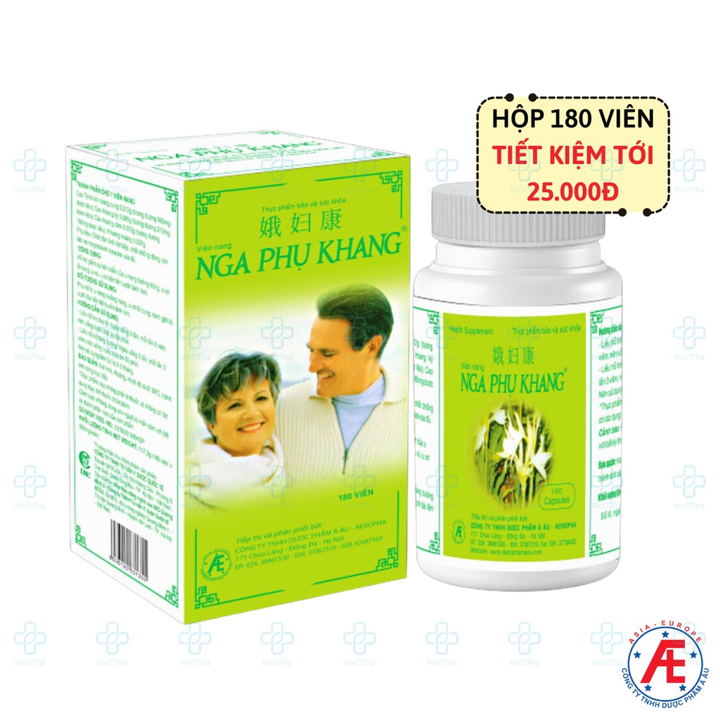 Nga Phụ Khang - Hỗ trợ giảm U Xơ Tử Cung, U Nang Buồng Trứng, Ung Thư Cổ Tử Cung (Hộp 180/360 viên) [Chính hãng]