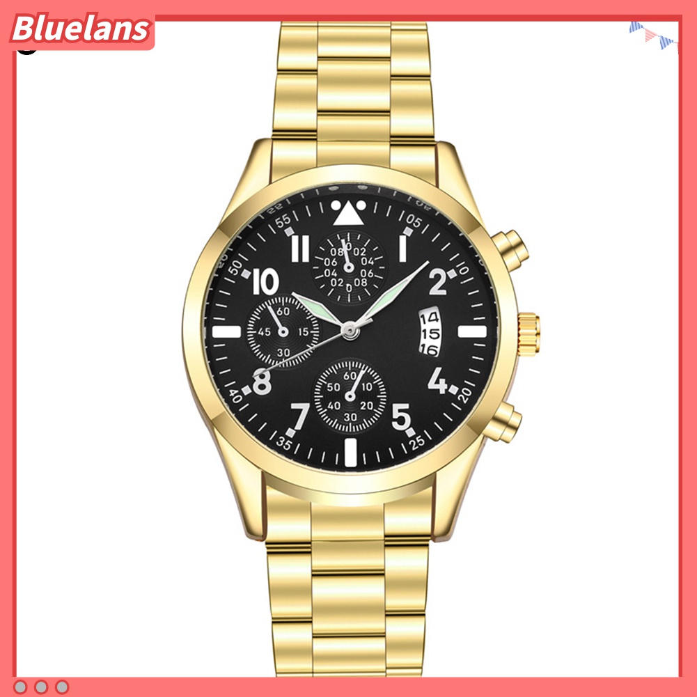 Đồng Hồ Analog Máy Quartz Mặt Tròn Hiển Thị Ngày 48h Thời Trang Cho Nam