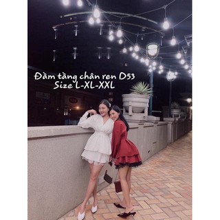 Đầm ôm cổ V ren bigsize 60-90kg oversize
