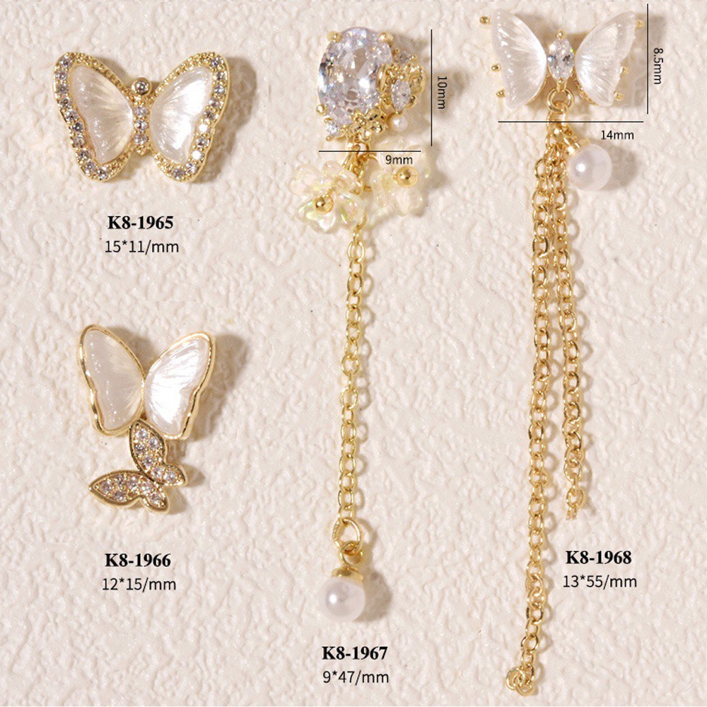 Đá đính zircon trang trí móng tay hình chú gấu lấp lánh sang trọng xinh xắn DIY