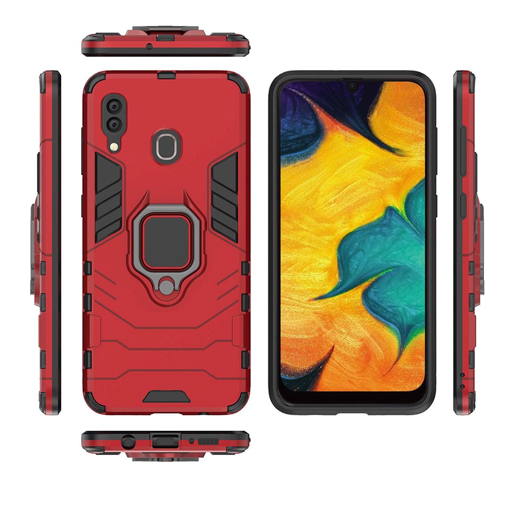 Ốp lưng Samsung A30, Ốp iron man chống sốc kèm nhẫn iring chống xem video bảo vệ camera cho Samsun | BigBuy360 - bigbuy360.vn