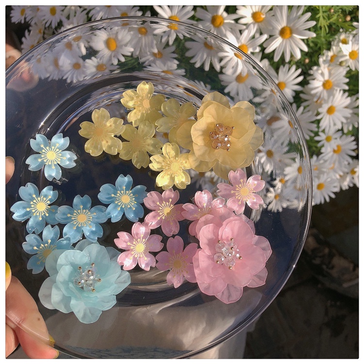 Kẹp Tóc Hình Bông Hoa Anh Đào Phong Cách Hàn Quốc Dễ Thương Cho Nữ