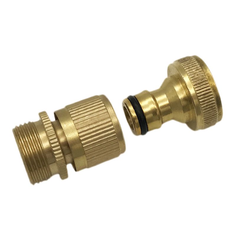 1 Bộ Đầu Nối Ống Nước Tưới Vườn Bằng Đồng Thau 3 / 4 ''