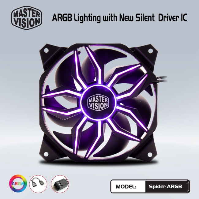 Fan case 12cm Led ARGB VSP SPIDER