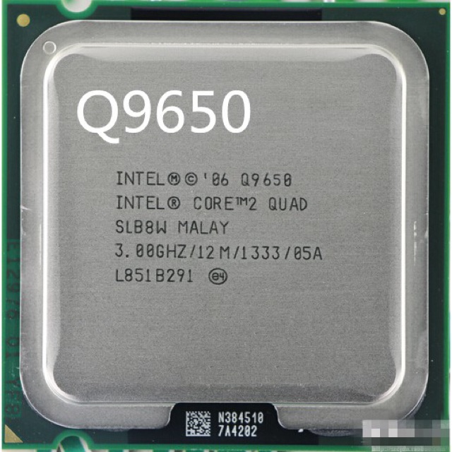 CPU QuadCore Q9650 Q9550 Q6600 cho main 775