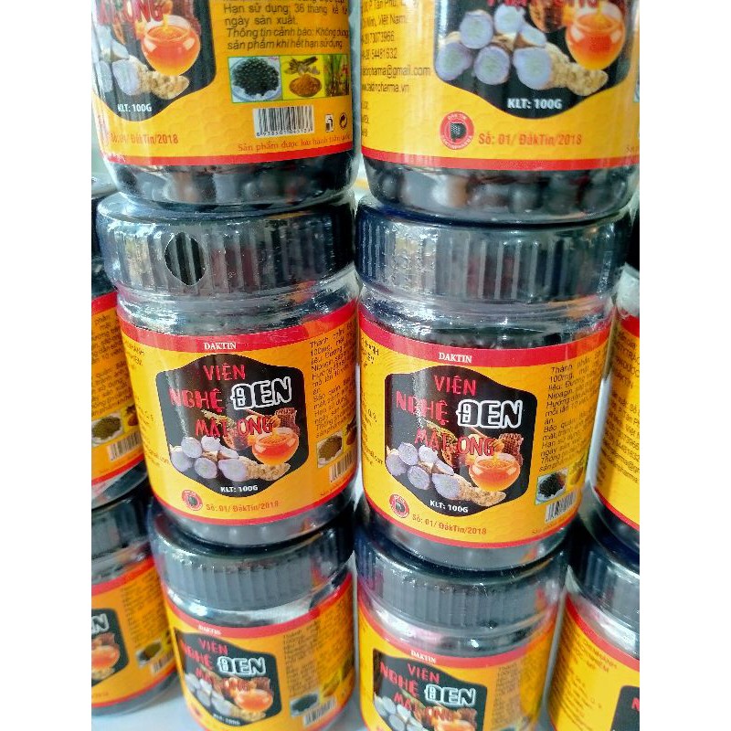 VIÊN NGHỆ ĐEN MẬT ONG Daktin Chai 100 g