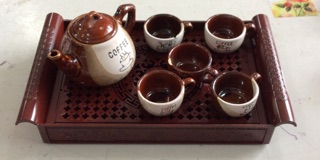 Khay trà giả gỗ