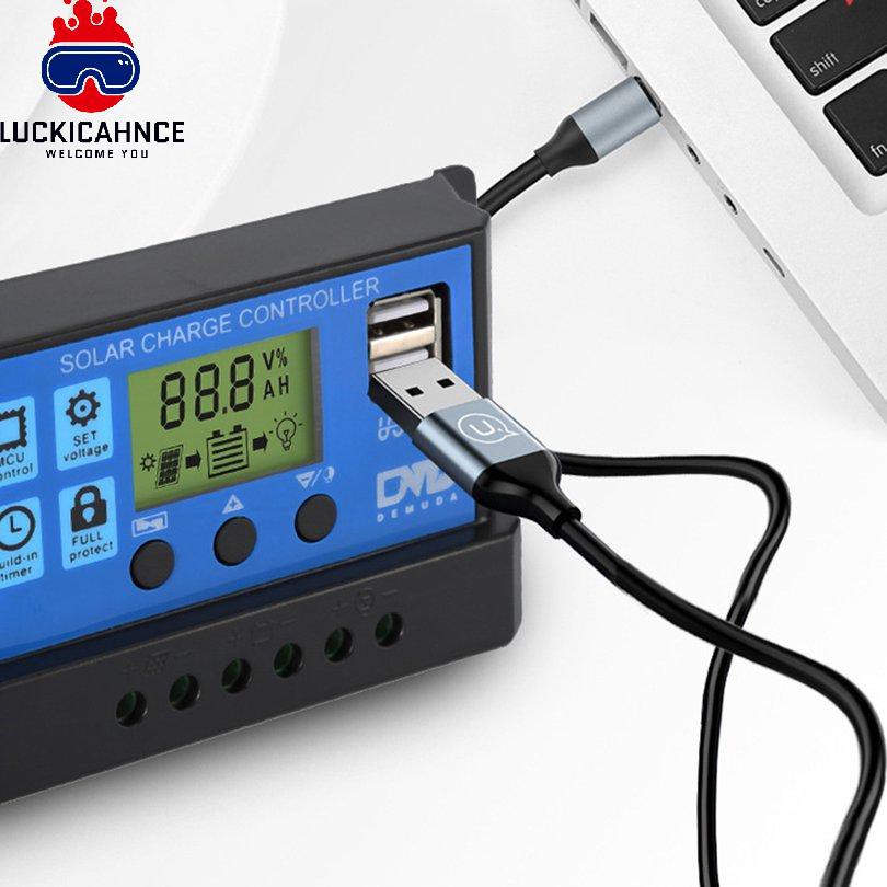 Bộ Điều Khiển Sạc Năng Lượng Mặt Trời 60a 50a 40a 30a 20a 10a 12v 24v Lcd