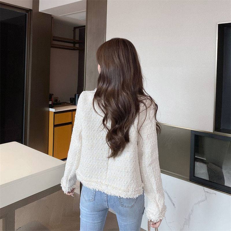 Áo Khoác Vải Tweed Thời Trang Thu Đông Hàn Quốc Dành Cho Nữ