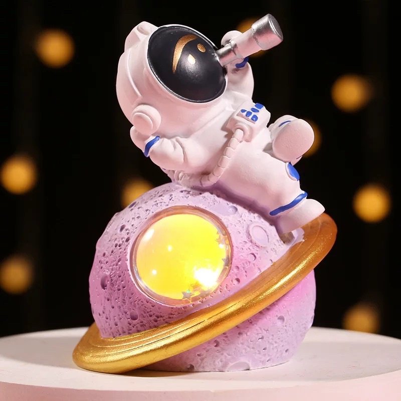 Đồ Trang Trí Mô Hình Bộ 4 PHI HÀNH GIA Ngẫu Nhiên Nhiều Màu Kèm Đèn Led, Hộp Quà Bí Mật Mô Hình Để Bàn