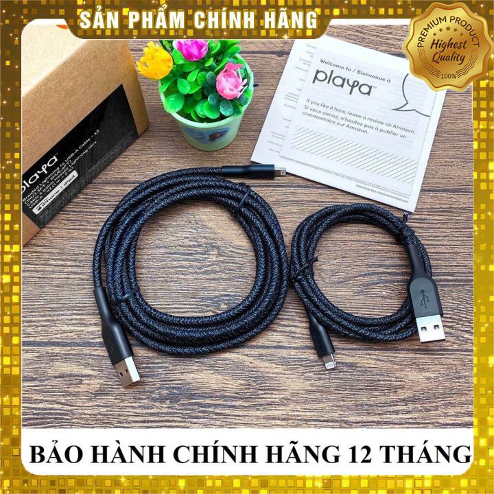 [HÀNG CHÍNH HÃNG + BH 12 THÁNG] Dây Cáp Sạc BELKIN Playa Cổng Usb To Lightning Cho iPhone Chứng Chỉ MFi Bọc Dù Siêu Bền