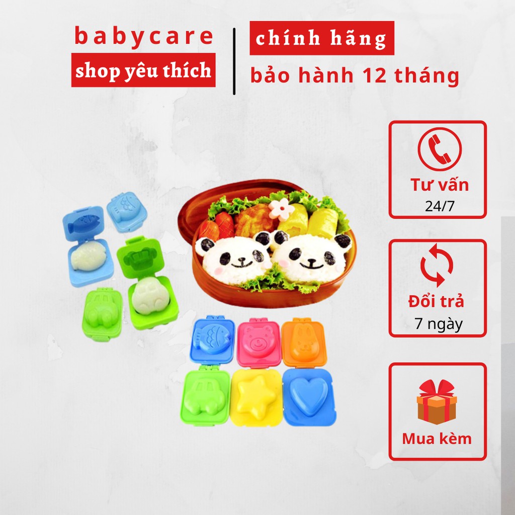 Bộ 3 khuôn tạo hình cơm, giúp bé ăn ngon miệng