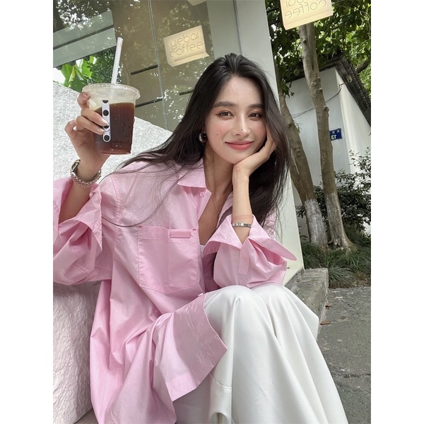 Sơmi tay dài phong cách Hàn Quốc