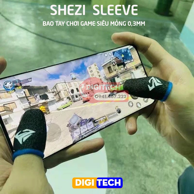 Bao tay chơi game Shezi Sleeve | Găng tay chơi game Shezi feelers sợi bạc cao cấp chống mồ hôi tay, tăng độ nhạy cảm ứng