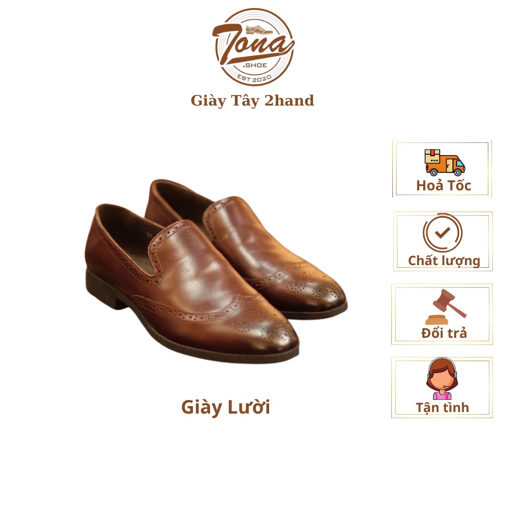 [Giày Mới] Giày Tây Lười Kiểu Dáng Wingtips