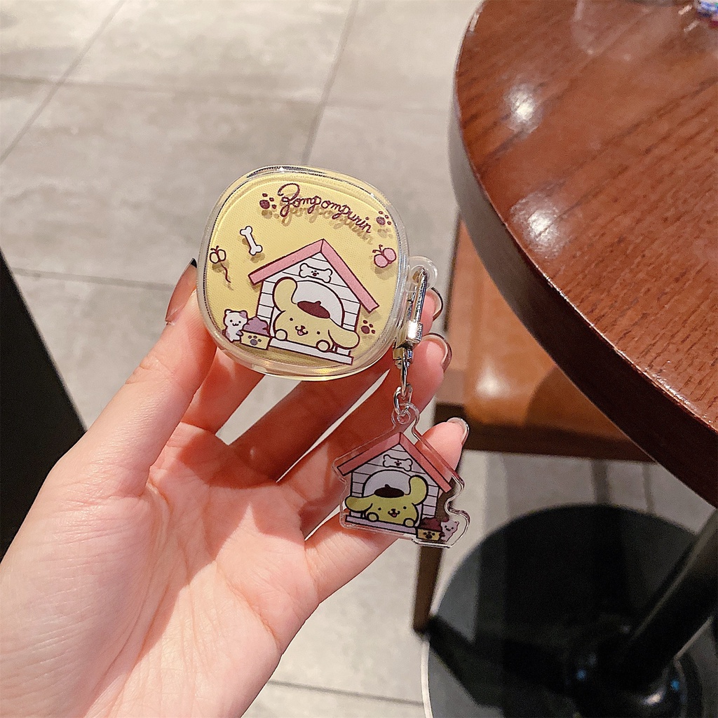 Vỏ Bọc Hộp Sạc Tai Nghe Baseus Encok WM01 Bằng TPU Mềm Trong Suốt Chống Sốc Họa Tiết Hoạt Hình Kèm Móc Khóa Đơn Giản