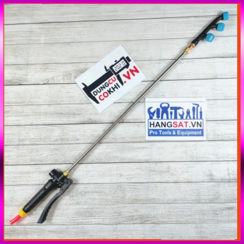 Cần tưới cây, phun thuốc sâu, loại cần rút 1.2m, đầu phun sương 3 mắt, đã đấu sẵn đầu ra