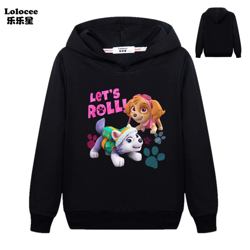 PAW PATROL Áo Hoodie Có Nón Tay Dài In Hình Dễ Thương Cho Bé