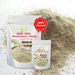 Bột Đất Sét Bentonite Henashop 1Kg Giảm mụn sưng viêm Detox da Tẩy tế bào chết. Xuất xứ Pháp
