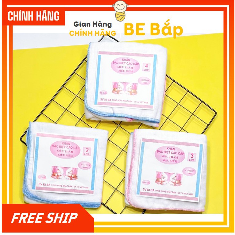 ⚡BÁN LỖ XIN ĐÁNH GIÁ 5 SAO⚡Set 10 Chiếc Khăn Xô Sữa Trắng 3-4 Lớp Siêu Thấm, Siêu Mềm Hàng Xuất Nhật (1 gói)