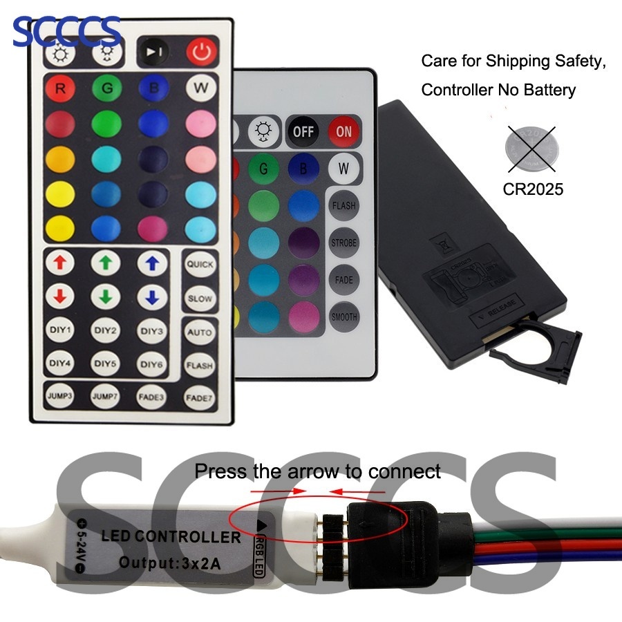 Cuộn dây đèn LED RGB 5050 SMD 2835 DV 12V đổi màu dài 5m 10m 15m kèm điều khiển từ xa