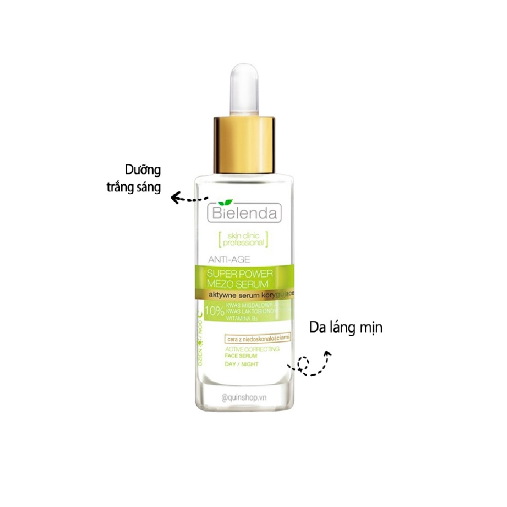 MBC M11 Serum Bielenda Super Power Mezo Skin Clinic Moisturizing cấp nước, dưỡng ẩm/ Correcting căng bóng, mờ thâm D2024