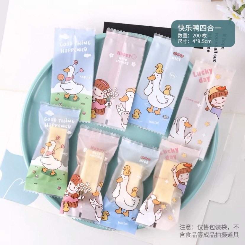 Set 200 chiếc vỏ kẹo nougat phong cách hoạt hình loại hàn miệng