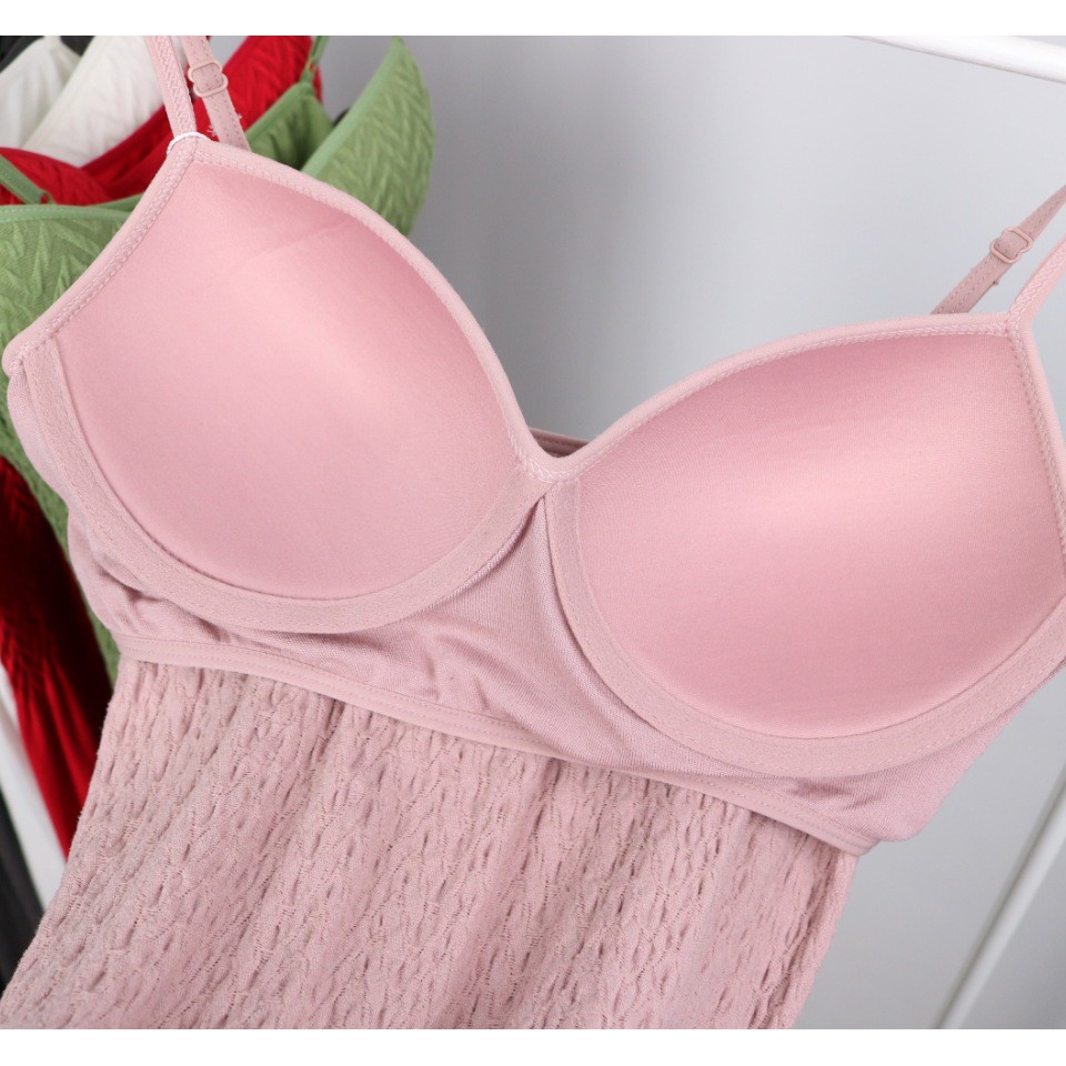 ĐẦM THUN HAI DÂY KÈM MÚT NGỰC