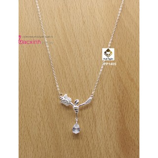 Dây chuyền bạc Ý 925 Bạc xinh Huệ Ngân - Hoa hồng tình yêu PP1405