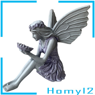 Garden Flower Fairy Statue Angel Girl Figurine Model Art Path Backyard Decor