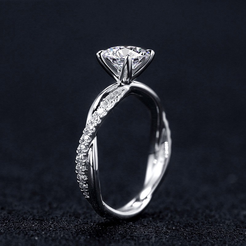 Nhẫn Đeo Tay Kim Loại Đính Đá Màu Thanh Lịch Cho Nữ