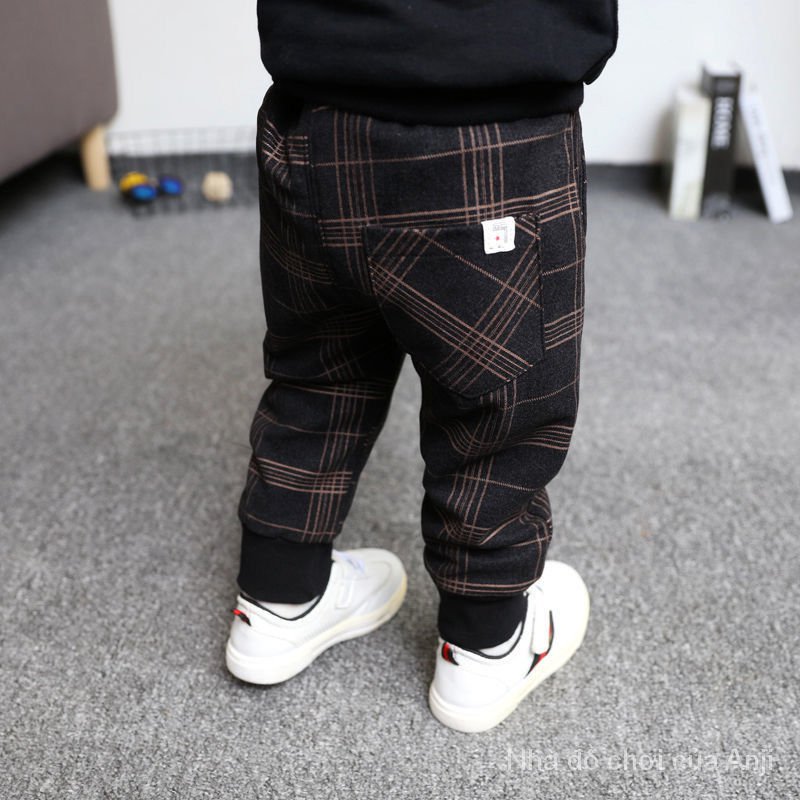 Boy Plus Child One Piece Cashmere Pants Kids Autumn And Winter Sport Pants