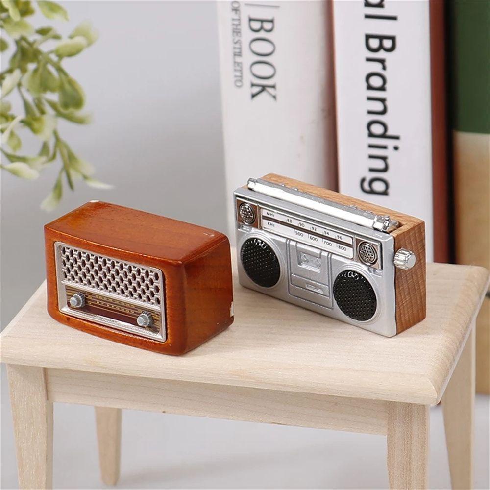 IVORY Mô Hình Máy Ghi Âm Mini Tỉ Lệ 1: 12 Trang Trí Nhà Búp Bê