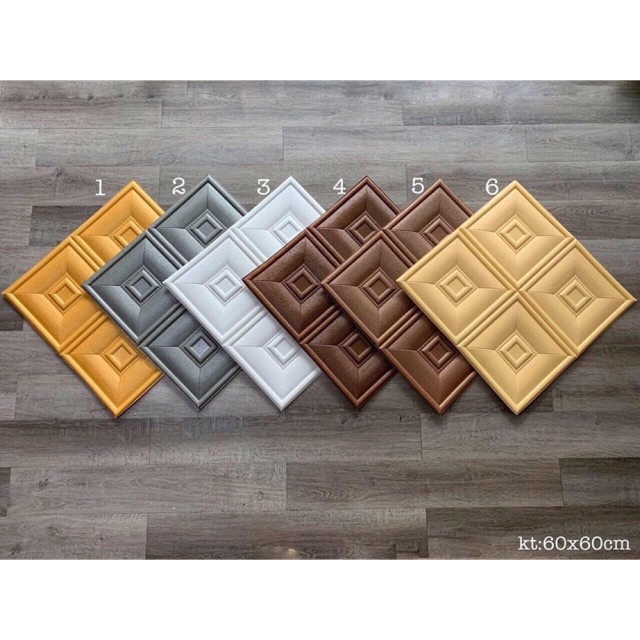 XỐP DÁN TƯỜNG 3D GIẢ DA 60x60 CM | BigBuy360 - bigbuy360.vn
