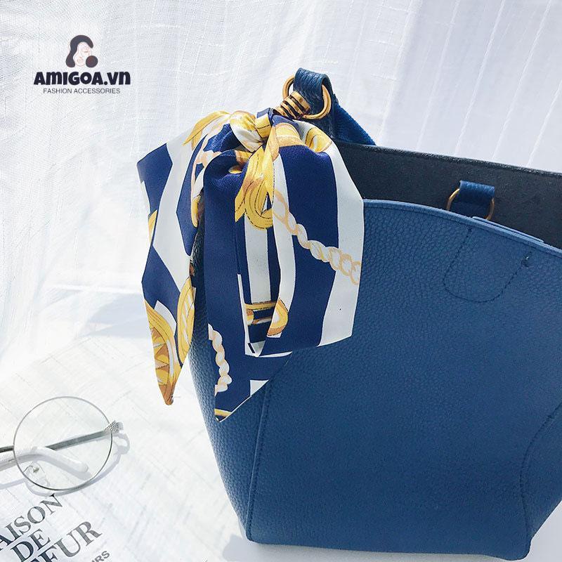 Khăn Choàng Lụa Trang Trí Túi Xách Nữ WJ1033