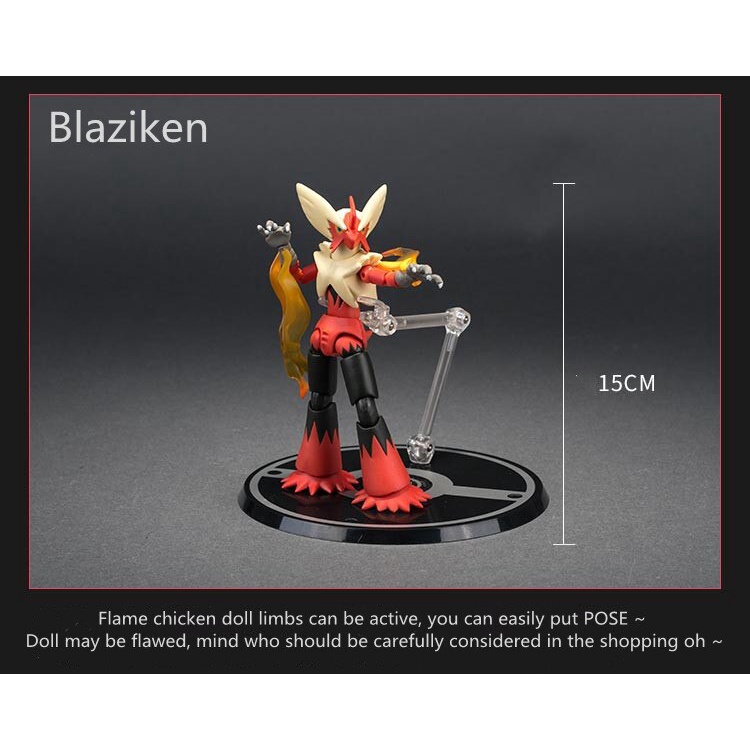 Đồ Chơi Mô Hình Nhân Vật MEGA Evolution Blaziken Trong Pokemon SHF Bằng PVC N4XY
