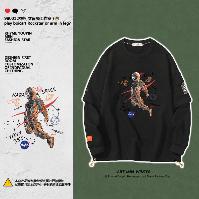 Áo Nỉ Nam Dài Tay Họa Tiết Phi Hành Gia quà tặng bạn | BigBuy360 - bigbuy360.vn